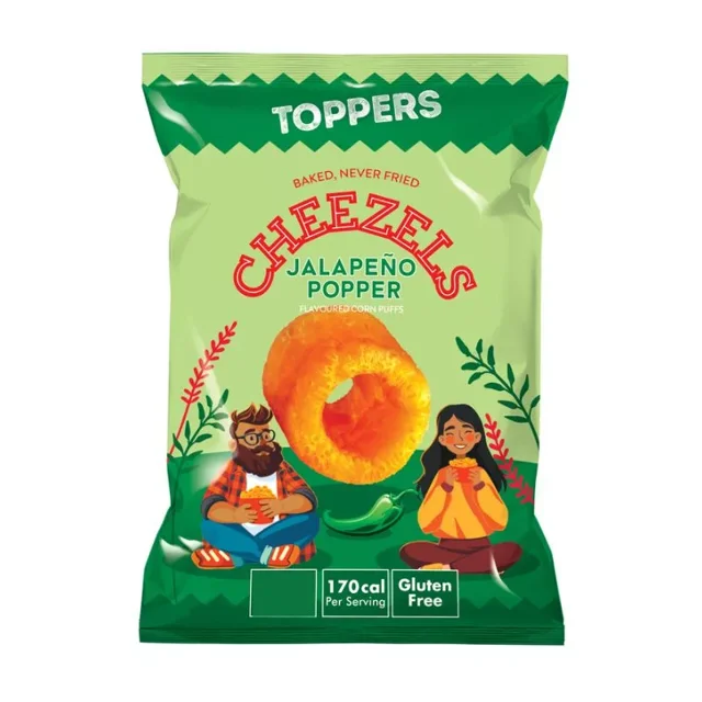 Toppers Cheezels Jalepeno Poppers 40g