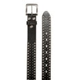 thumbnail image 6 of 1 1/2" Snap on Antique Silver Circle Metal Studded Distressed Leather Belt, 6 of 8