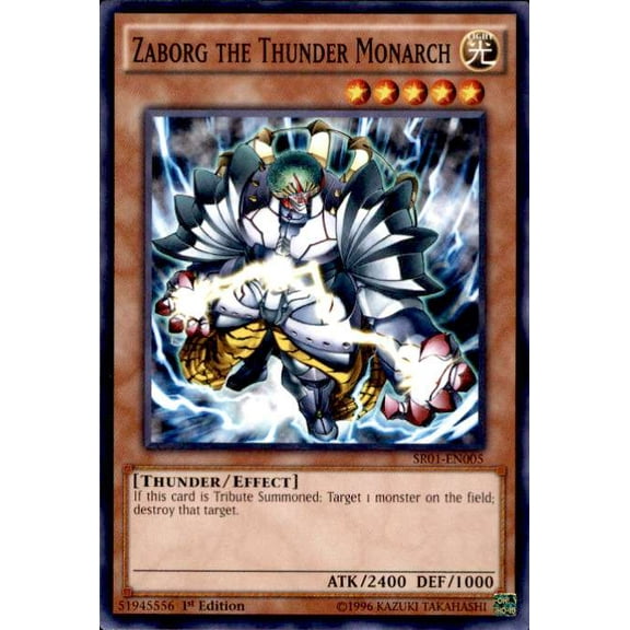YuGiOh Emperor of Darkness Structure Deck Zaborg the Thunder Monarch SR01-EN005
