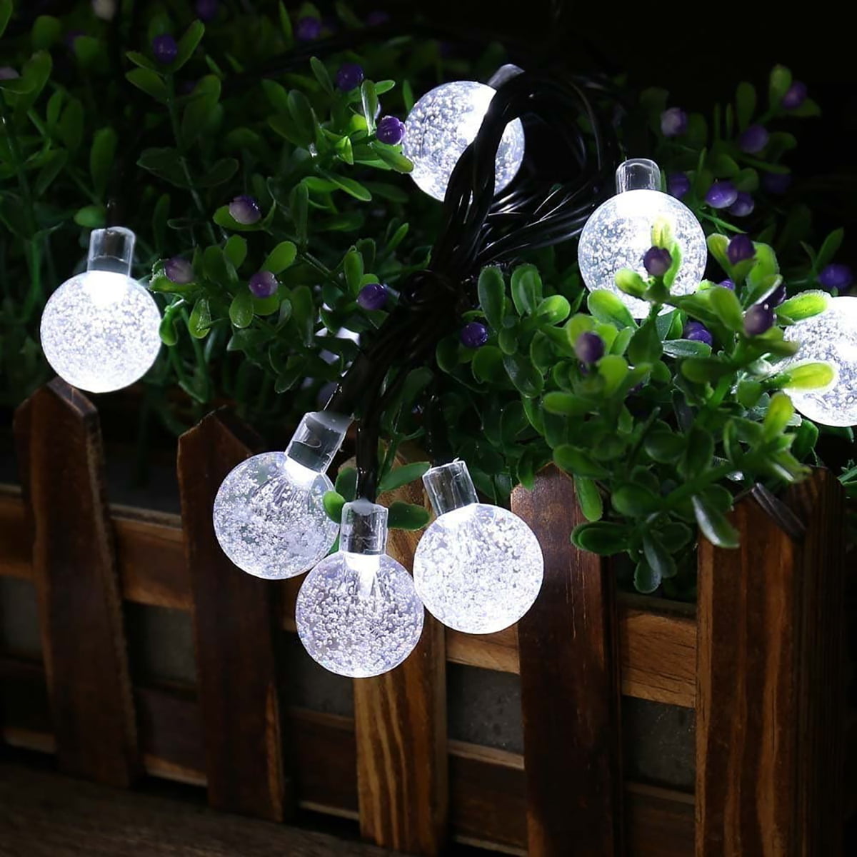 6.5M /21ft Outdoor String Lights Patio Yard Garden Wedding Party 30 Solar LED H 