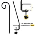 thumbnail image 2 of Urban Deco Deck Hook, Extensible and Adjustable Deck Hook for Hanging Bird Feeder, Plants, Suet Baskets,Wind Chimes,Lanterns (Curled Hook-1 Pack), 2 of 7