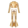 thumbnail image 3 of TTAO Girls 2-piece Hip Hop Dance Outfits Set Metallic Jazz Disco Theme Party Wear Birthday Prom Ballroom Dancing Outfits Gold 12, 3 of 7