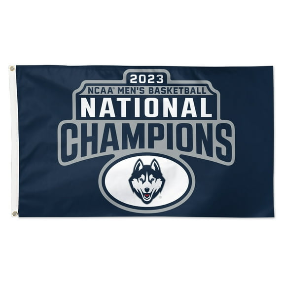 WinCraft UConn Huskies 2023 NCAA Men's Basketball National Champions One-Sided Deluxe 3' x 5' Flag
