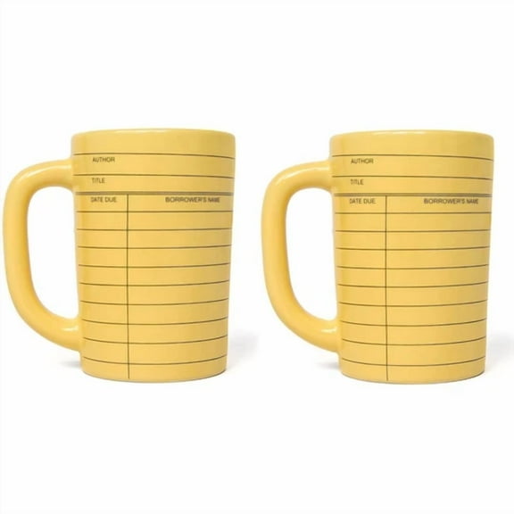2 Pack Out Of Print Ceramic Library Cold Hot Tea Coffee Home Office Mug Cup 12Oz