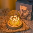 thumbnail image 4 of Bewildely Lámpara de tulipanes hecha a mano, disfrute de la diversión de bricolaje y su propia iluminación única, regalo, miniluz de flor de Decoración del hogar Púrpura, 4 of 6