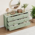 thumbnail image 4 of Bingirl Commode Cannelée 54 Pouces de Large Armoire Organisatrice de Rangement pour Salon Couloir Entrée Vert, 4 of 7