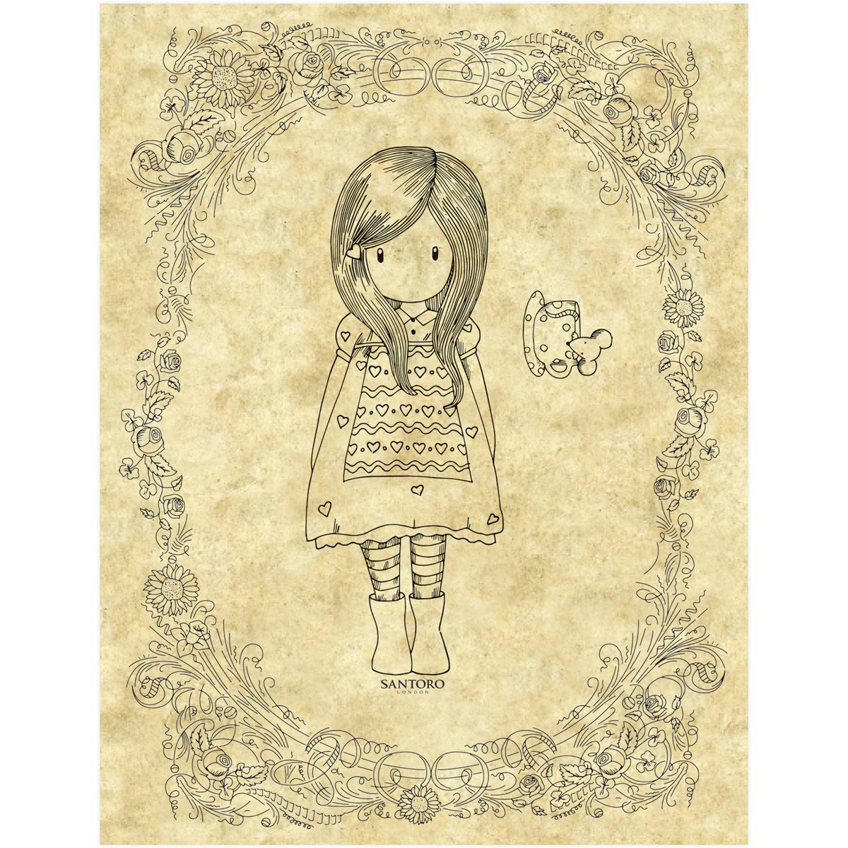 Gorjuss Santoro Rubber StampThe Little Friend