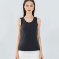 thumbnail image 6 of Winter Women Thermal Vest Seamless Velvet Fast Temperature Lock Round Neck Slim Fit Elastic Sleeveless Inner Wear Bottoming Tank Top, 6 of 8