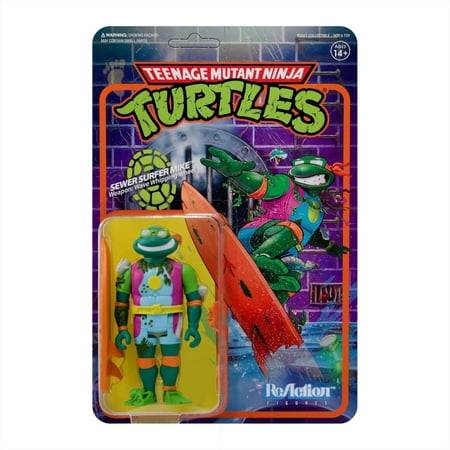 UPC: 0840049807242 | TMNT Sewer Surfer Mike Michelangelo Teenage Mutant Ninja Turtles Figure Super7