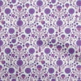thumbnail image 1 of oneOone Polyester Spandex Purple Fabric Florals Diy Clothing Quilting Fabric Print Fabric By Yard 56 Inch Wide, 1 of 6