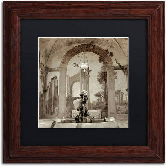 Trademark Fine Art "Lombardy Giardini I" Canvas Art by Alan Blaustein, Black Matte, Wood Frame