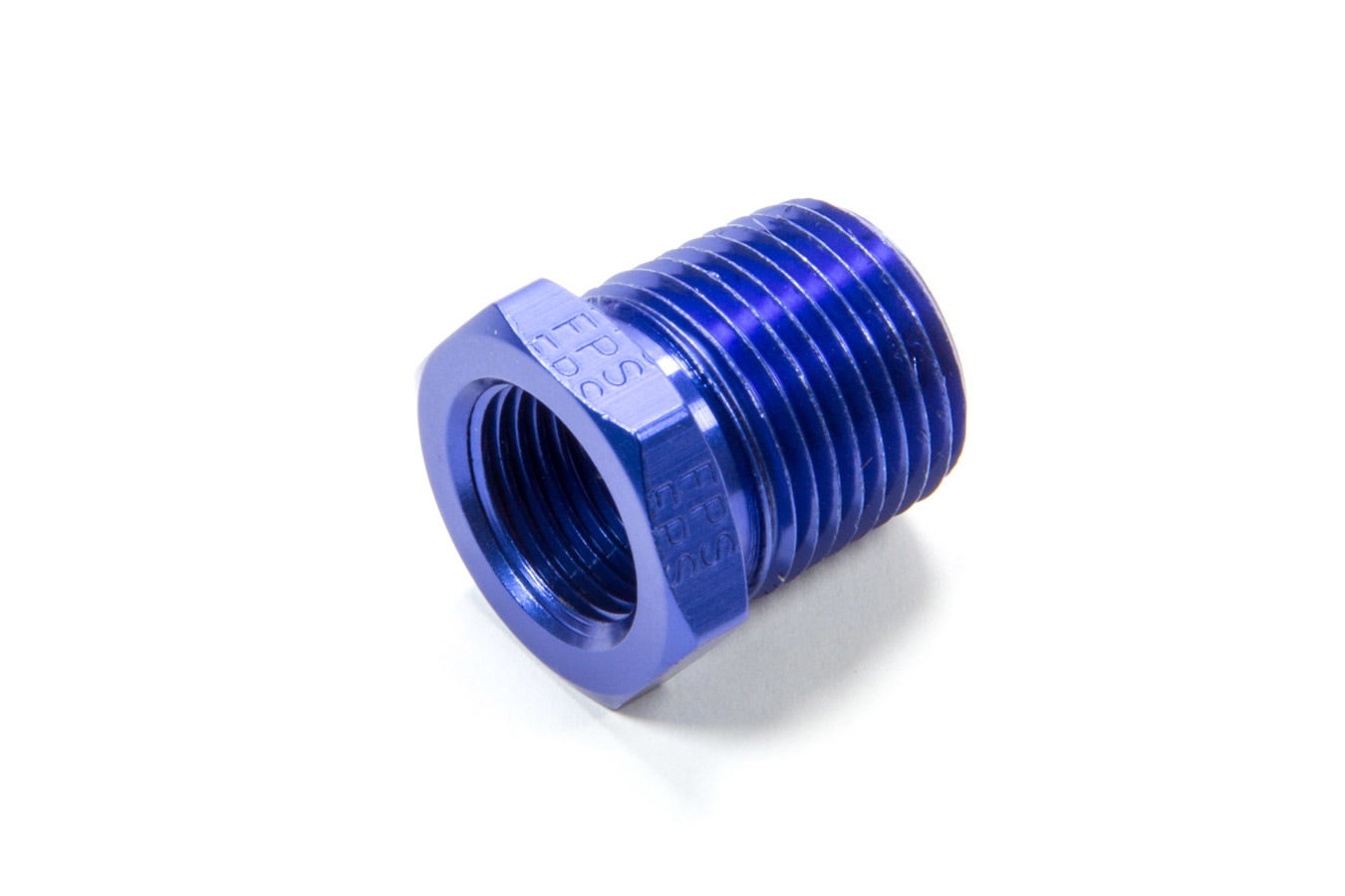 BLUE ANODIZED ALUMINUM 3/4"FEMALE TO 1/2"MALE NPT PIPE BUSHING REDUCER FITTING