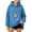 Blue, variant on Goodw7 Oversized Cat Pouch Hoodie for Women, Cozy Fleece Pullover Sweatshirt with Kangaroo Pocket, Pet Carrier for Fall Winter Outings and Home Use
