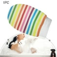 Upgrade Your Shower Routine with Rainbow Striped Shower Gloves