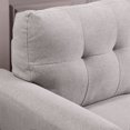 thumbnail image 4 of 3 Seater Sofa Couch, Linen Fabric Sofa w/ Thick Cushion and Deep Seat, Mid-Century Modern Upholstered Accent Arm Sofa for Living Room, Bedroom, Office, Apartment, Small Space, Light Grey, 4 of 7