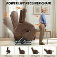 thumbnail image 5 of Korser Power Lift Recliner Chair for Elderly with Massage for Living Room,Brown, 5 of 7