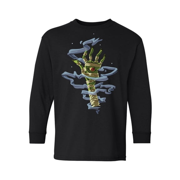 Awkward Styles Halloween Youth Sweatshirt Mummy Hand Crewneck Tee for Kids