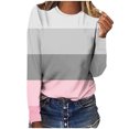 thumbnail image 2 of Pompotops T-shirt Décontracté Imprimé pour Femmes, Col Rond, Manches Longues, Liquidation, 2 of 4