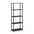 thumbnail image 2 of Furinno 23.6"W x 11.6"D x 57.4"H 5-Shelf Decorative Shelves, Americano and Black, 2 of 6