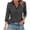 Black, variant on Staron Women Polka Dot V Neck 3/4 Sleeve Casual Basic Loose Tops Blouse Color Block V-Neck Top, Wine XXL