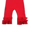 thumbnail image 5 of IBTOM CASTLE Newborn Infant Toddler Baby Boys Girls Icing Ruffle Romper Jumpsuit Pants Bodysuit Long Sleeve Pajama Nightwear Birthday Clothes Playwear 3-6 Months Red, 5 of 6