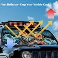 thumbnail image 5 of POLERO Tropical Car Windshield Sun Shade, Tribal Sea Turtle Hibiscus Universal Car Sunshade for ORV Front Windshield, Blocks Heat and Sun Foldable 52.95x16.14 Inch, 5 of 7