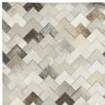 thumbnail image 5 of SAFAVIEH Studio Leather Rozanne Geometric Runner Rug, Grey, 2'3" x 7', 5 of 7