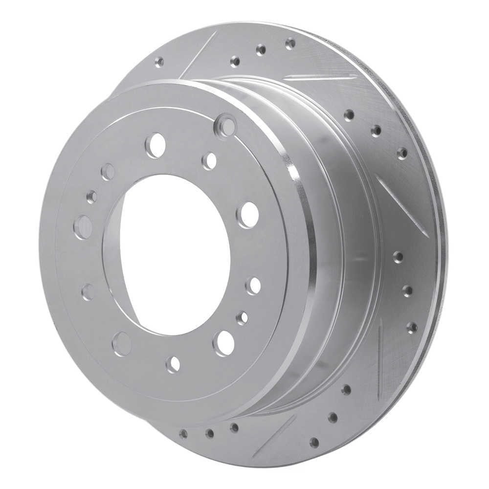 Dynamic Friction Company 631-76113L DFC Brake Rotor - Drilled And Slotted - Silver