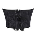 thumbnail image 5 of BRGZLK Corset Tops for Women Trendy Lace Up Back Waist Cincher Heart Overbust Lift Tummy Control Strapless Crop Tank Top Going Out Outfits Black XS, 5 of 6