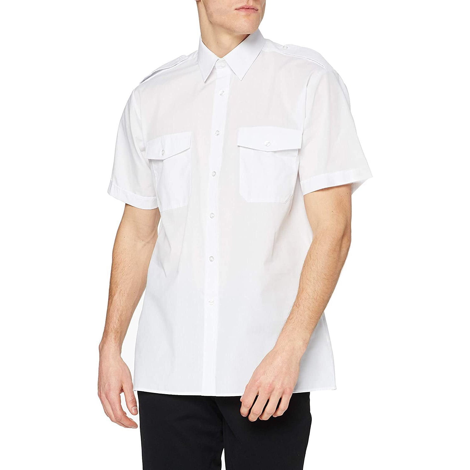 mens short sleeve pilot shirts