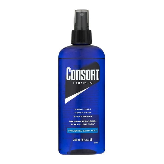 Consort Hair Spray 8oz Unscented X-Hold Pump Non-Aero (3 Pack)
