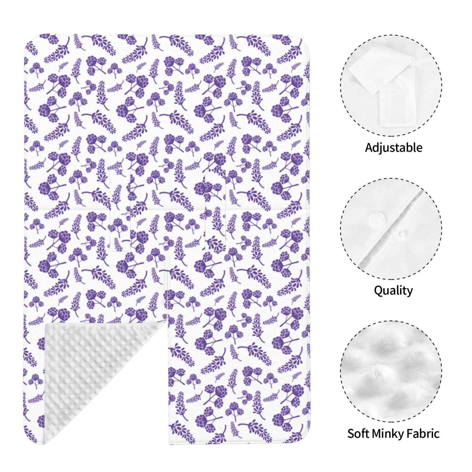 Naloa Lavender Flowers Baby Car Seat Cover, Breathable Baby Carrier Cover, Multiuse Baby Carrier Cover & Nursing Breastfeeding Cover
