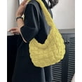 thumbnail image 4 of Quilted Carryall Tote Bag for Women Large Puffer Crossbody Handbags Yellow One Size, 4 of 5
