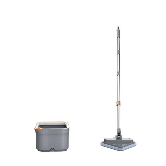 Spin Mop With Bucket Hands Free Lazy Squeeze Mop Automatic Magic Floor Mop Self Cleaning Nano Microfiber Cloth Square Mop ,Easy to Use
