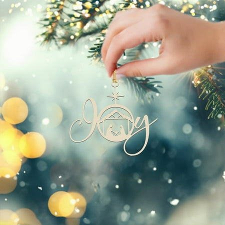 

AZZAKVG Pendant Light Led Lights Clear Nativity Souvenir Wooden Nativity Pendant Religious Ornaments Ornament Gifts For Men