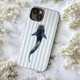 thumbnail image 5 of Whale Shark Blue Striped Phone Case, Artistic Marine Life Illustration iPhone Cover for iPhone 17 16 15 14 13 12 11 Pro Plus Max Mini, 5 of 6