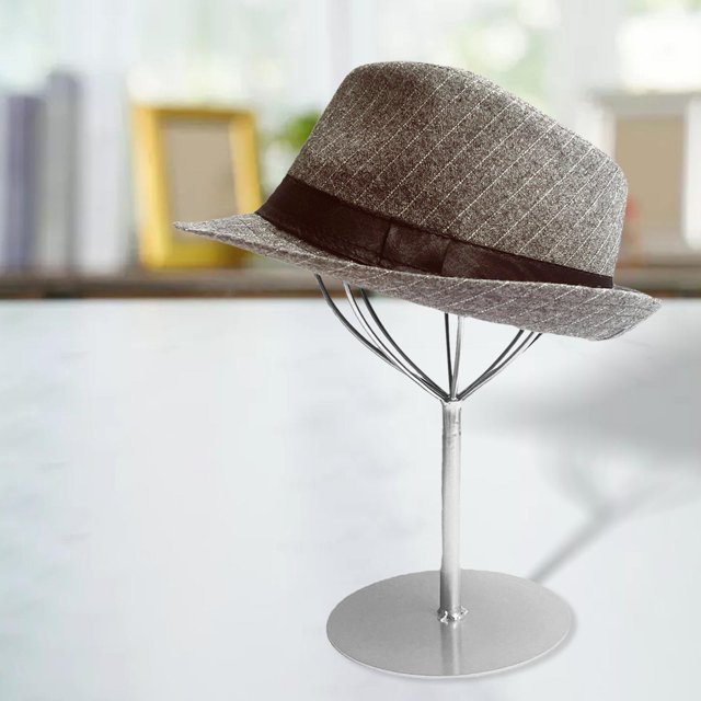 Soporte para exhibición de pelucas, hierro, ahuecado, forma de globo duradero, soportes para de pelucas estables e independientes, estante de , Plata Baoblaze Soporte de exhibición de peluca