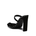 thumbnail image 3 of Cape Robbin Envy Black Toe Post High Heel Designer Studded Open Toe Mule Pump, 3 of 3