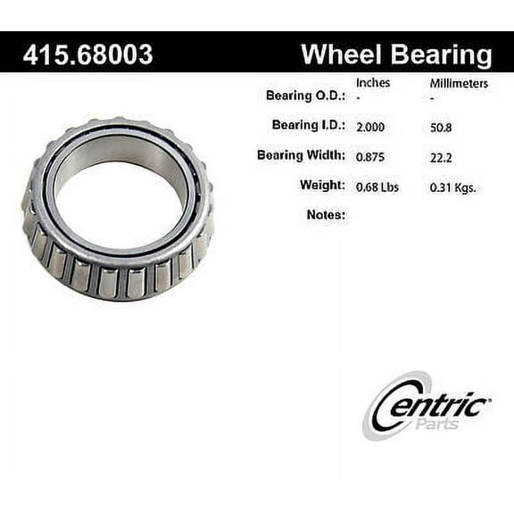 Centric 415.68003E Wheel Bearing Fits select: 2018-2020 FORD F250, 2019-2021 RAM 2500