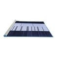 thumbnail image 2 of Ahgly Company Machine Washable Indoor Square Abstract Blue Contemporary Area Rugs, 8' Square, 2 of 4