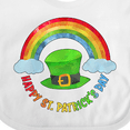 thumbnail image 4 of Inktastic Happy St. Patrick's Day Rainbow and Hat Boys or Girls Baby Bib, 4 of 4