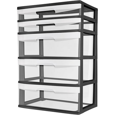5 Drawer Plastic Storage Tower Compare S At Nextag 5 Drawer Wide Tower Black Frame Storage Organizer Cabinet
