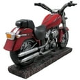 thumbnail image 3 of Classic Red Motorcycle Wine Bottle Holder Statue Rack for Biker Bar Decor or Harley Mechanics Kitchen Countertop Decorations by Home 'n Gifts, 3 of 4