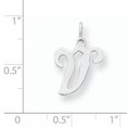 thumbnail image 2 of 925 Sterling Silver Dainty Letter V Initial Name Monogram Necklace Charm Pendant, 2 of 6