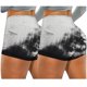 thumbnail image 1 of Gibobby Pantalones dama Pantalones cortos elásticos teñidos con para mujer, bolsillos de motorista de Yoga, pantalones de Fitness para correr, pantalones de Yoga arrugados(Negro， XXL), 1 of 5