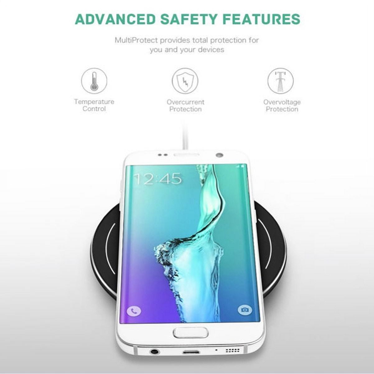 10W Fast Wireless Charger Charging Slim Pad Compatible With Kyocera Hydro Elite C6750 - LG V40 ThinQ, G4 G3 G2 - Nokia 8 - Razer Phone 2 - Samsung Galaxy S9+ S9, S8+, S8 active, S7 Edge
