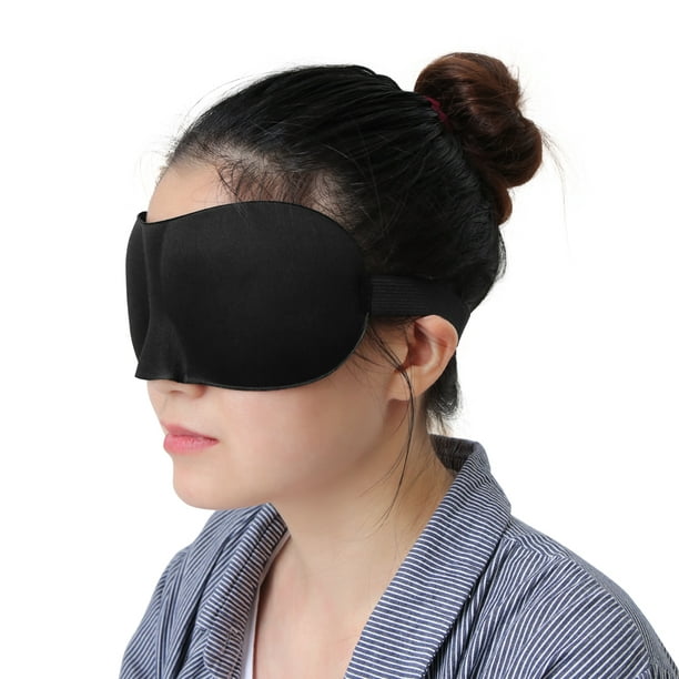 3D Masque Oculaire Doux Rembourré Sommeil Ombre Couverture Se Détendre Sommeil Bandeau Noir