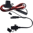 thumbnail image 3 of Adaptador SAE a USB 5V / 2.1A Cargador USB profesional para motocicleta con cable de extensión Cargador de teléfono para motocicleta de carga rápida con cubierta impermeable para carga de motocicleta, 3 of 11