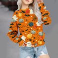thumbnail image 5 of WFJCJPAF Halloween Kids Halloween Shirts 10-12,Children's Shirt Long Sleeved Halloween Printed T-shirt Printed Round Neck Short Top Suitable for Boys and Girls Aged 1-12 T-shirts, 5 of 5