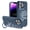 Blue, variant on Case For Iphone 16 Pro Max/16 Pro/16/16 Plus, Shockproof Wireless Charging Case Slim Heat Dissipating Metal Cover Stand Magnetic Shell